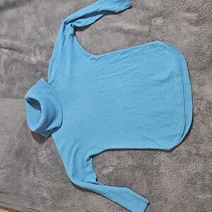 Max Studio 100% 2 Ply Cashmere Turtle Neck Cowl Mock Neck Sweater Size S